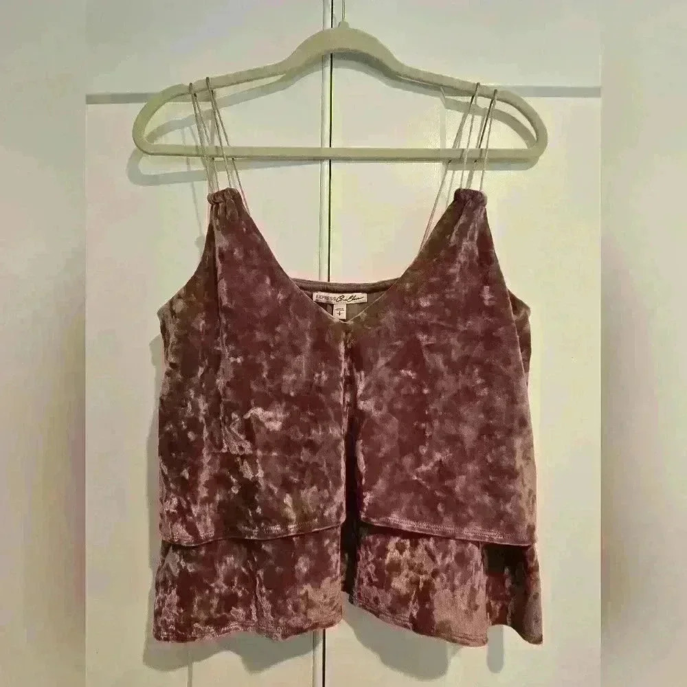 Express Velour Crop Top Tank